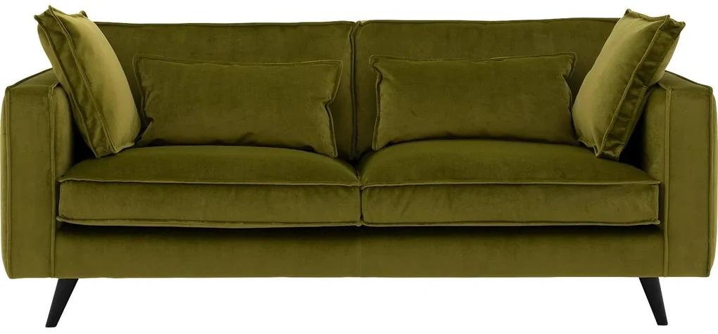 Goossens Bank Suite groen, stof, 3-zits, elegant chic
