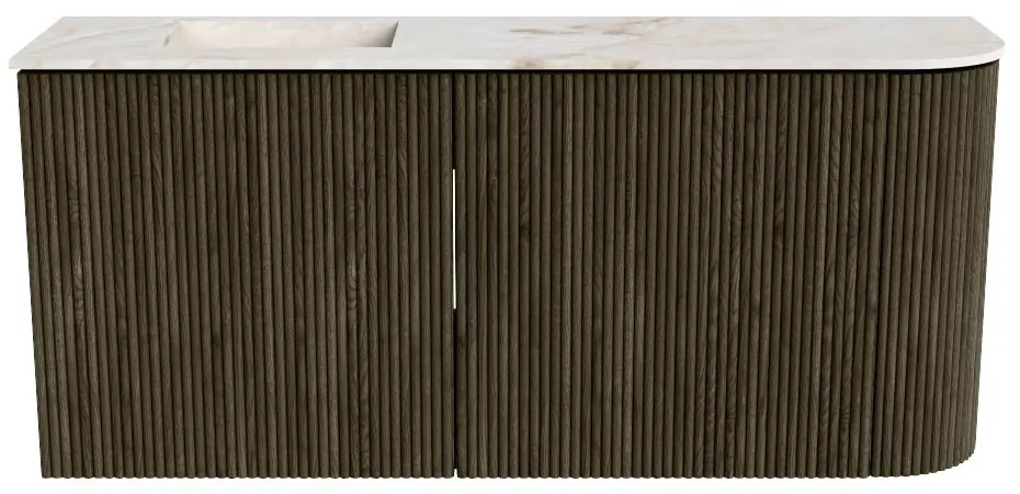 Mondiaz Joya DLux 90cm toiletmeubel ronding rechts shadow met wastafel faye links zonder kraangat frappe