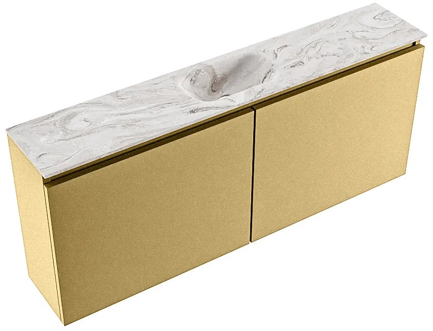 Mondiaz Ture DLux toiletmeubel 120cm oro met wastafel glace midden met kraangat