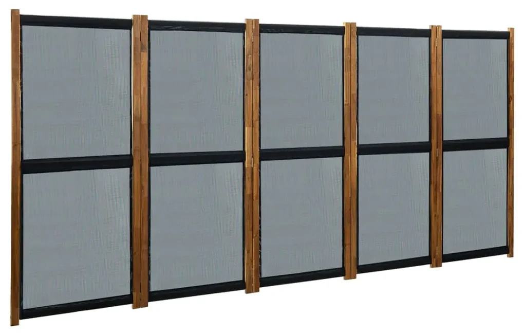 vidaXL Kamerscherm met 5 panelen 350x170 cm zwart