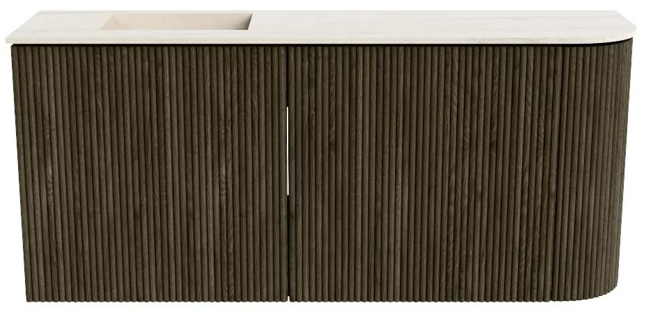 Mondiaz Joya DLux 90cm toiletmeubel ronding rechts shadow met wastafel faye links zonder kraangat meli