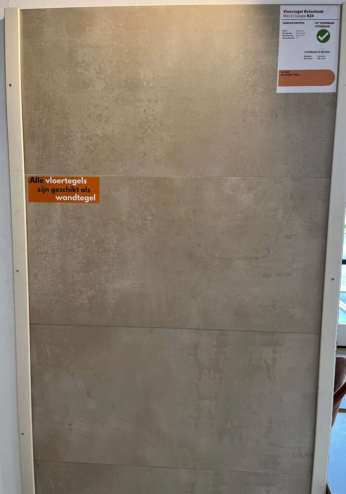 Vloertegel 60x60 Cm Betonlook Merci Taupe R24