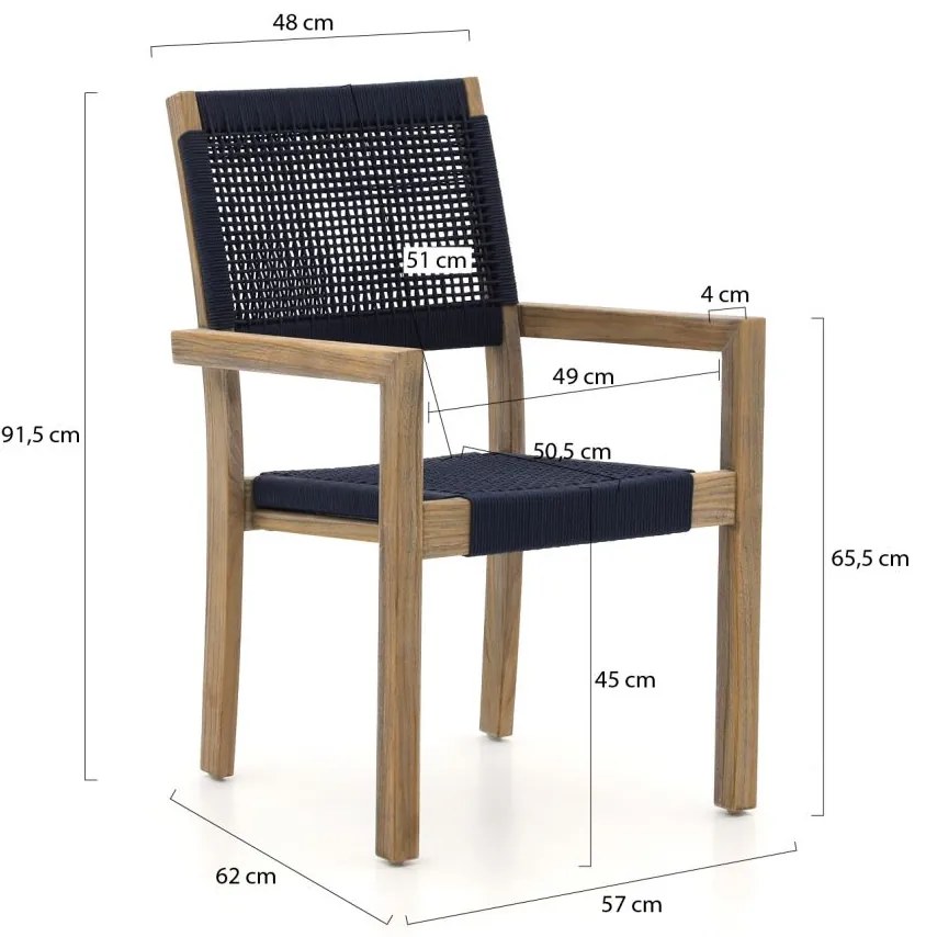 ROUGH Batang Rope dining tuinstoel stapelbaar