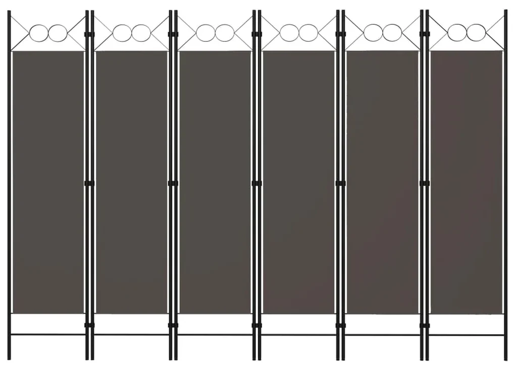 vidaXL Kamerscherm met 6 panelen 240x180 cm antraciet