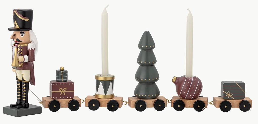 Kerstdecoratietrein Vadim gemaakt van beukenhout