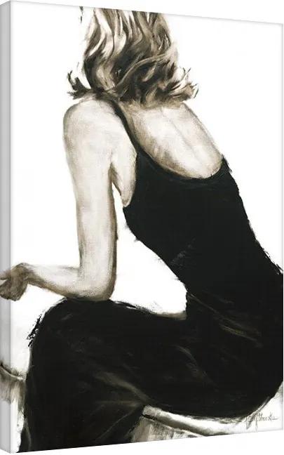 Print op canvas Janel Eleftherakis - Little Black Dress II, (60 x 80 cm)