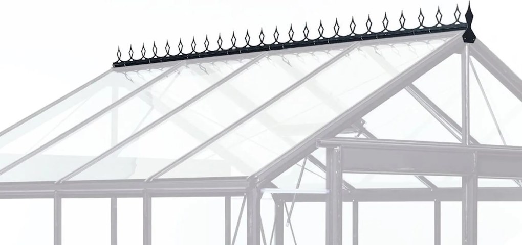 ACD nokversiering in aluminium voor een serre met 10 ruiten