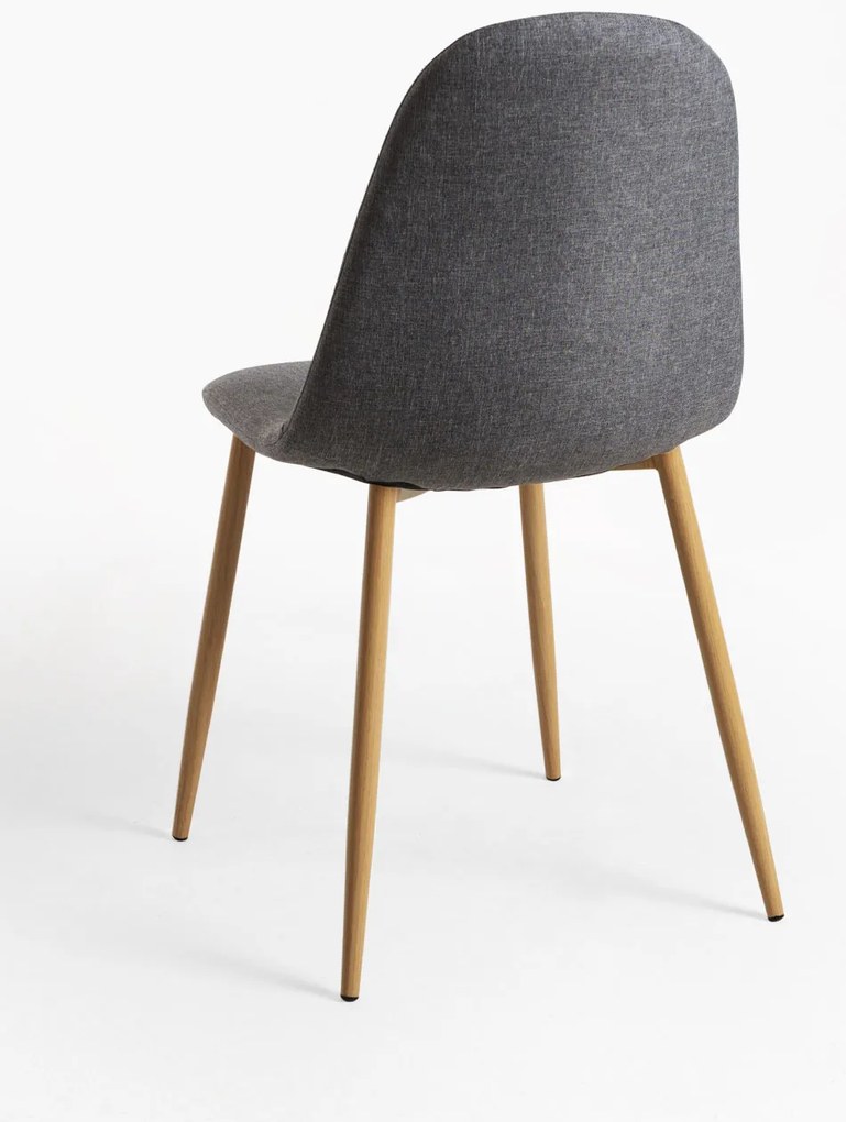 Set 4 Teok Stoffen Stoelen