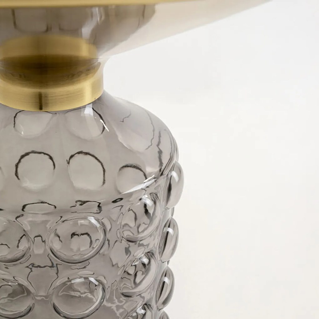 Kare Design Lola Glazen Bijzettafel Met Relief - 50 X 50cm.