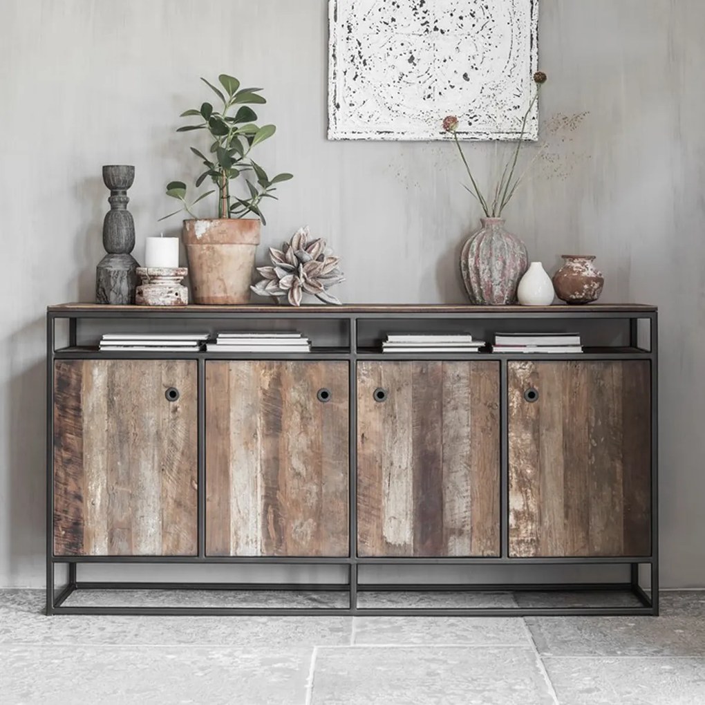 D-Bodhi Tuareg Dressoir Teakhout Met Metaal - 178x40x90cm.