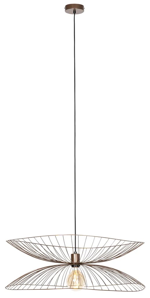 Smart hanglamp donkerbrons met dubbele kap incl. Wifi G95 - Pua