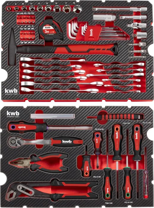 KWB Gereedschapskoffer 80-delig in E-case