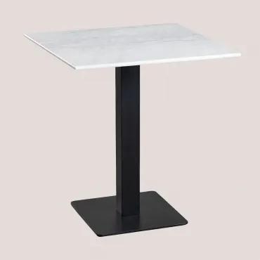 Vierkante bartafel in Livanto-marmer WIT & ↔︎ 70 cm & - Sklum