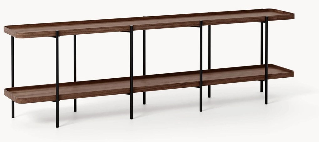 Lage houten wandkast Renee DUNKEL 2