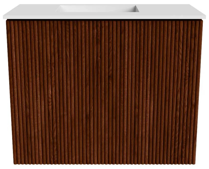 Mondiaz Joya 50cm toiletmeubel ruby met wastafel faye links zonder kraangat talc