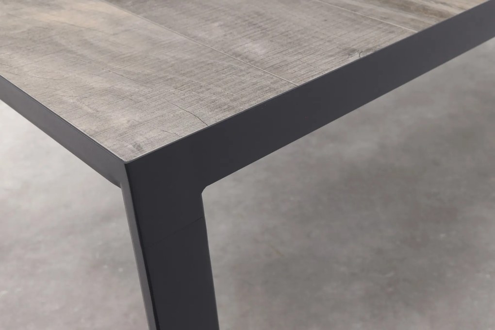 Hartman Napoli/Kings verstelbare tuinset antraciet - 220x100 cm. - Keramiek tafelblad