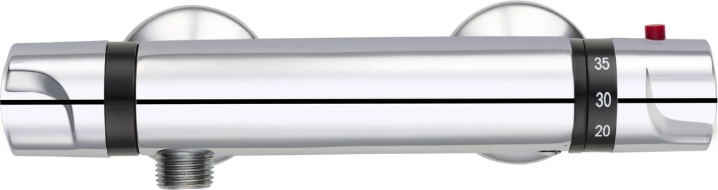 Saqu Ecoline douche thermostaatkraan 12cm chroom
