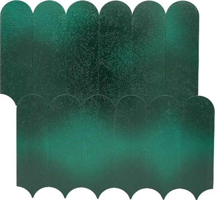 Zelfklevende Mozaïektegels Metaal | Arch Donkergroen | 28,8×29,8 cm | Keuken, Bad & WC