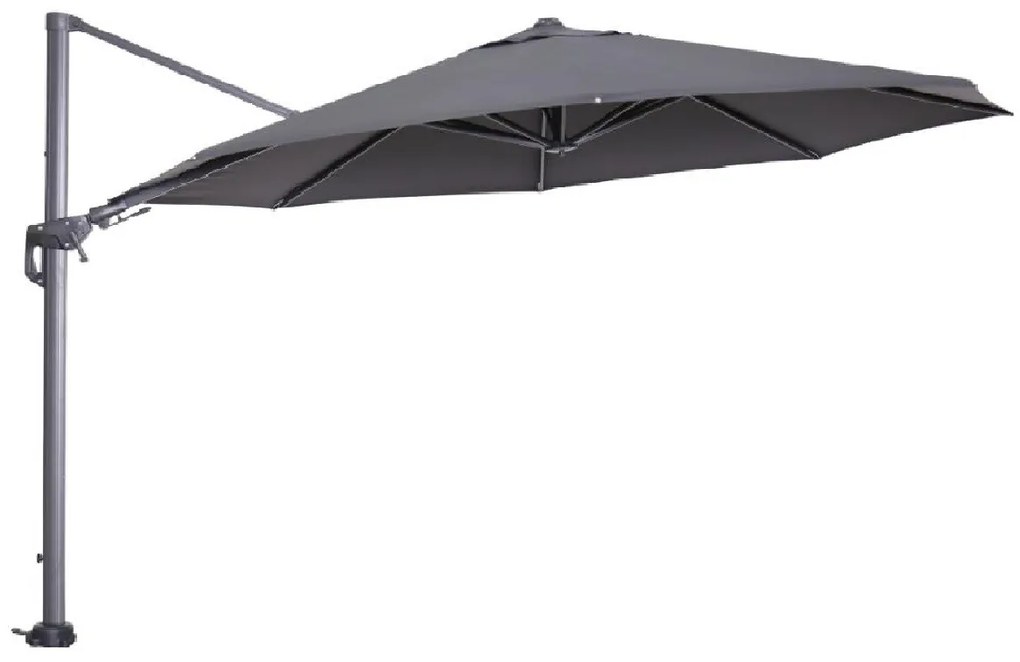 Garden Impressions Hawaii zweefparasol Ø350 cm - frame carbon black - doek donker grijs