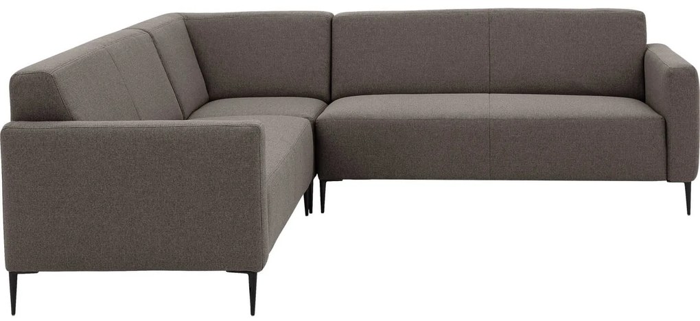 Goossens  Key West bruin, stof, 2,5-zits, modern design