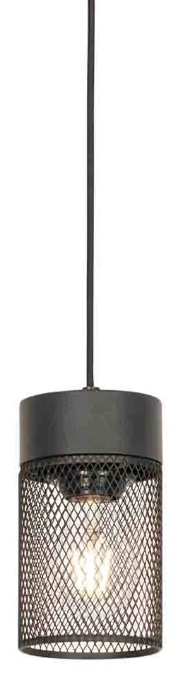 Industriële hanglamp zwart - Jim Industriele / Industrie / Industrial E27 rond Binnenverlichting Lamp