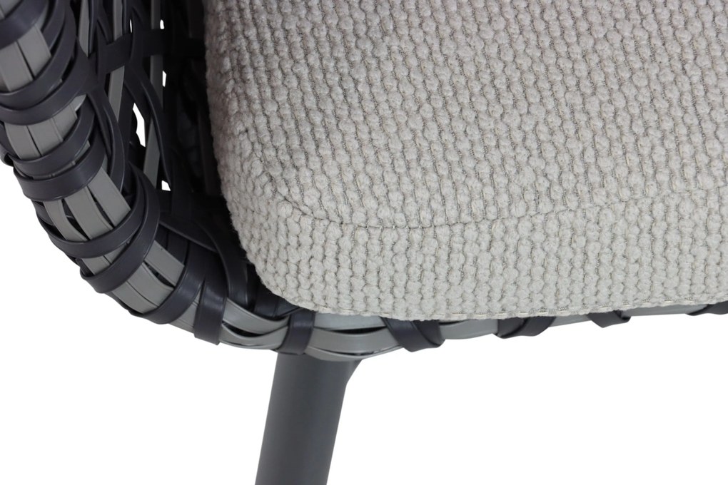 Tuinstoel Aluminium/wicker Grijs-antraciet Santika Yovan