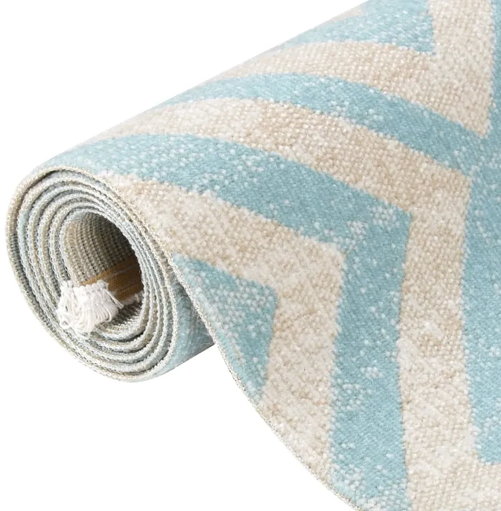 vidaXL Buitenkleed platgeweven 80x250 cm groen en beige