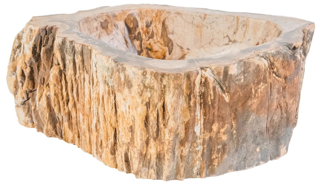 Sanigoods Sien waskom 30-35x15cm fossiel hout