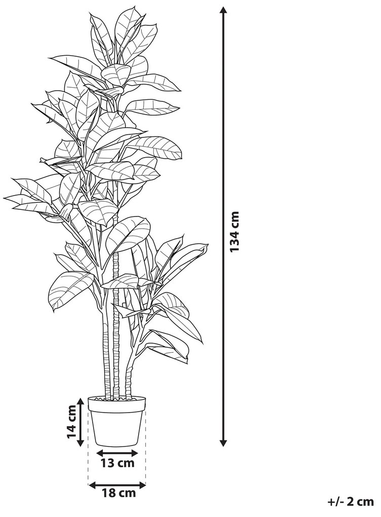 Kunstplant FICUS ELASTICA Beliani