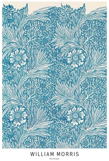 Poster William Morris - Blue Marigold