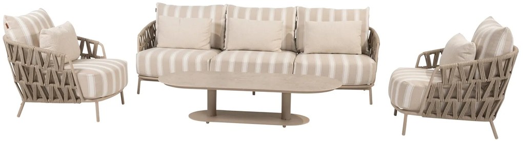 4 Seasons Outdoor Beverly loungeset latte Loungeset beige weerbestendig