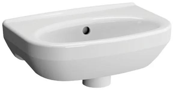 Nemo Spring Purcompact handwasbakje 38x25x18cm porselein wit met overloop zonder kraangat 5877N003-1546