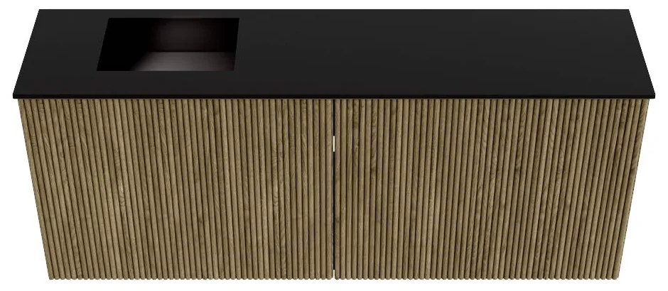 Mondiaz Joya 100cm toiletmeubel dusk met wastafel faye links zonder kraangat urban