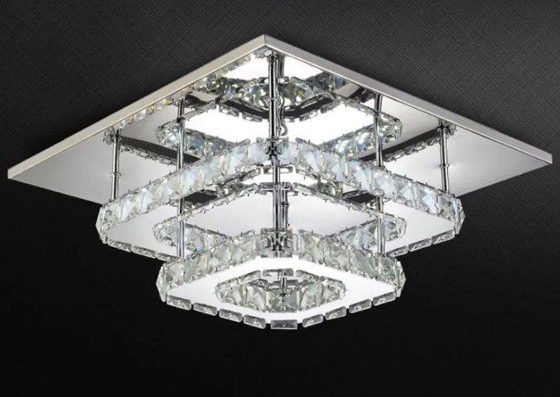 Kristallen Plafondlamp Plafond LED 24W Vierkant APP410-C