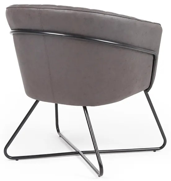 Eetkamerstoel - Nova - lederlook Soft antraciet