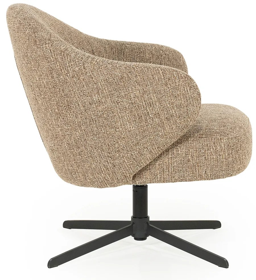 Eleonora Connor Fauteuil Draaibaar Bruine Stof