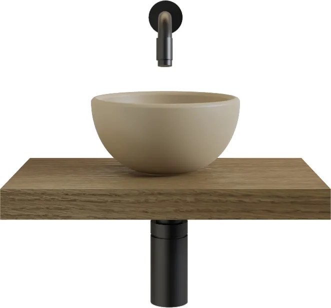 Gliss Design Leto fonteinplank 40x25cm castle brown