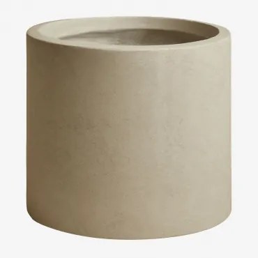 Aurevi Betonnen Buitenbloempot Ø30 Cm & Zandbruin - Sklum