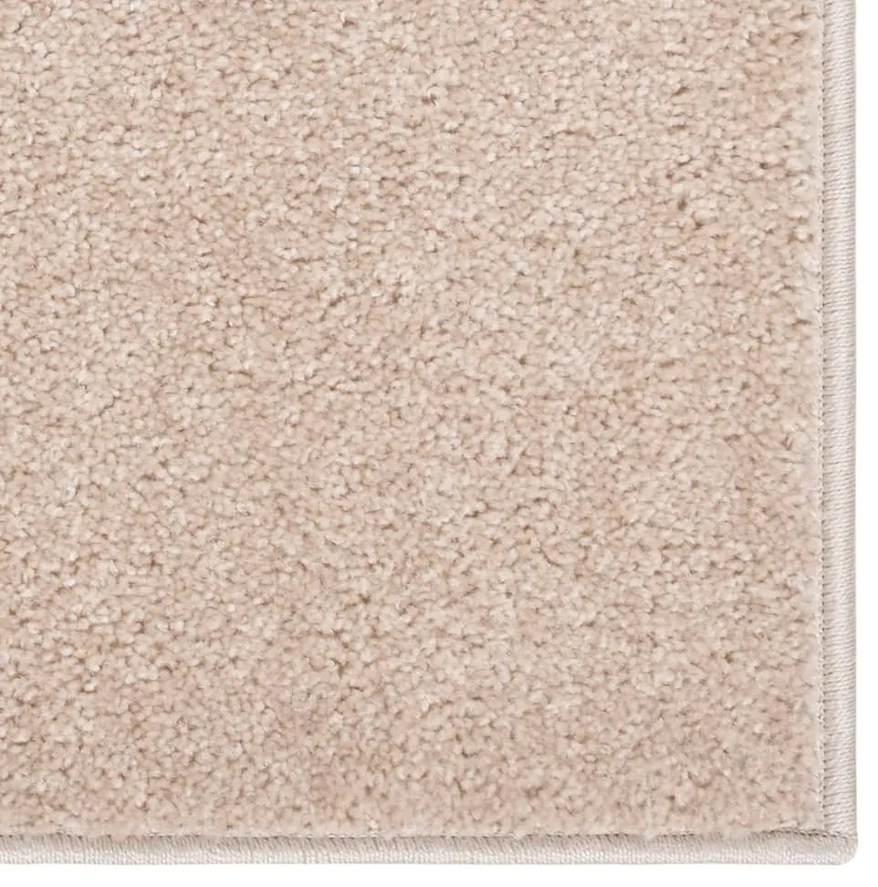 vidaXL Vloerkleed kortpolig 120x170 cm donkerbeige