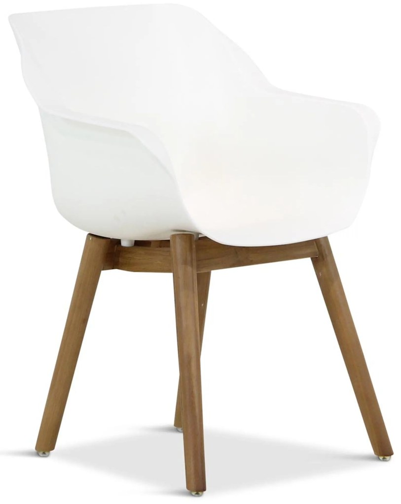 Tuinset Ronde Tuintafel 4 personen 120 cm Kunststof Wit Hartman Sophie