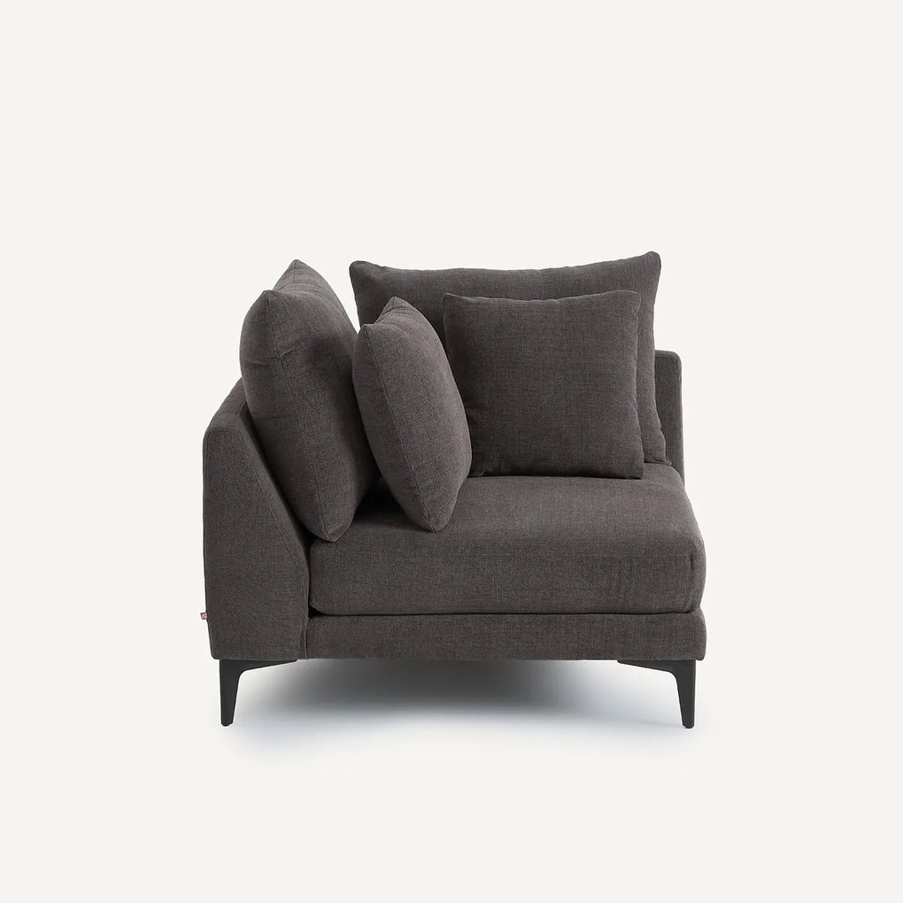 Hoekbank van gevlochten polyester, MODERNISTE, ontwerp Emmanuel Gallina