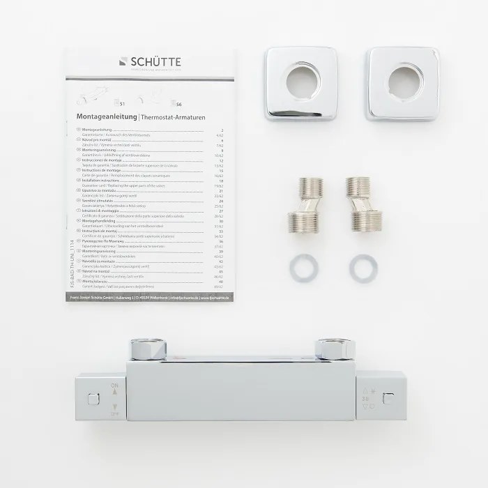 Schutte TOKYO thermostatische mengkraan douche, chroom