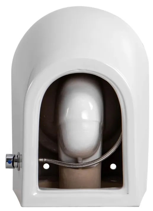 Sanigoods Pieter randloos toiletpot met bidetsproeier wit glans