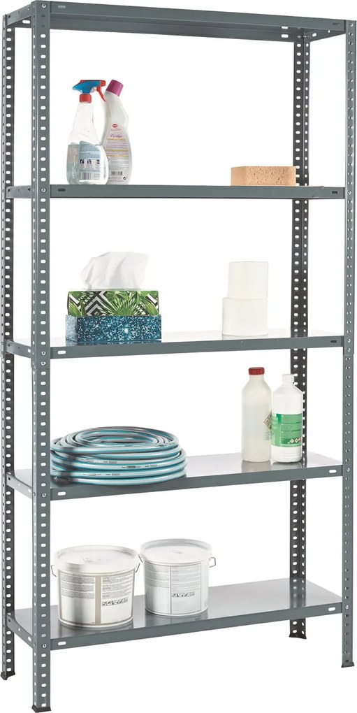 Practo Home metal rack 131 grijs - Metalen opbergrek - 30x90x180cm