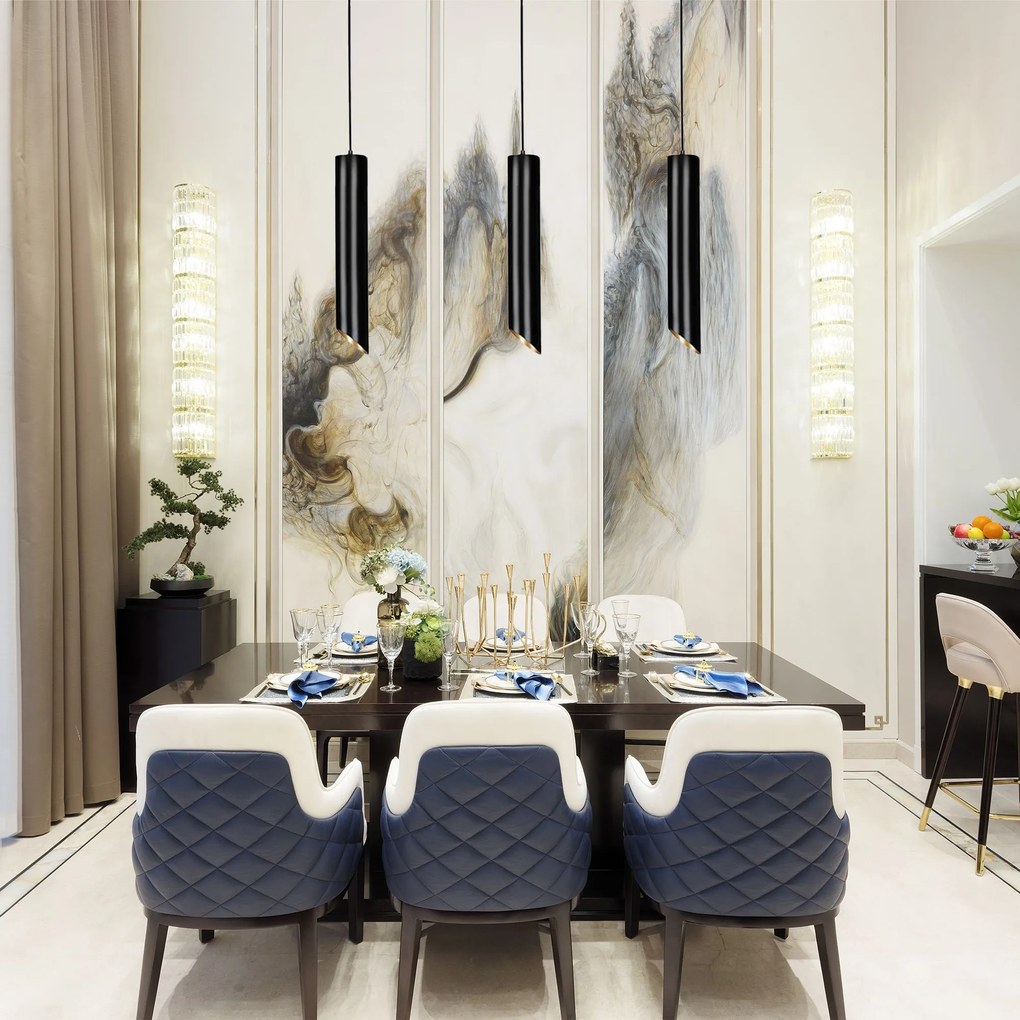 MODERNE HANGLAMP ZWART GOUD 20 CM APP573-1CP