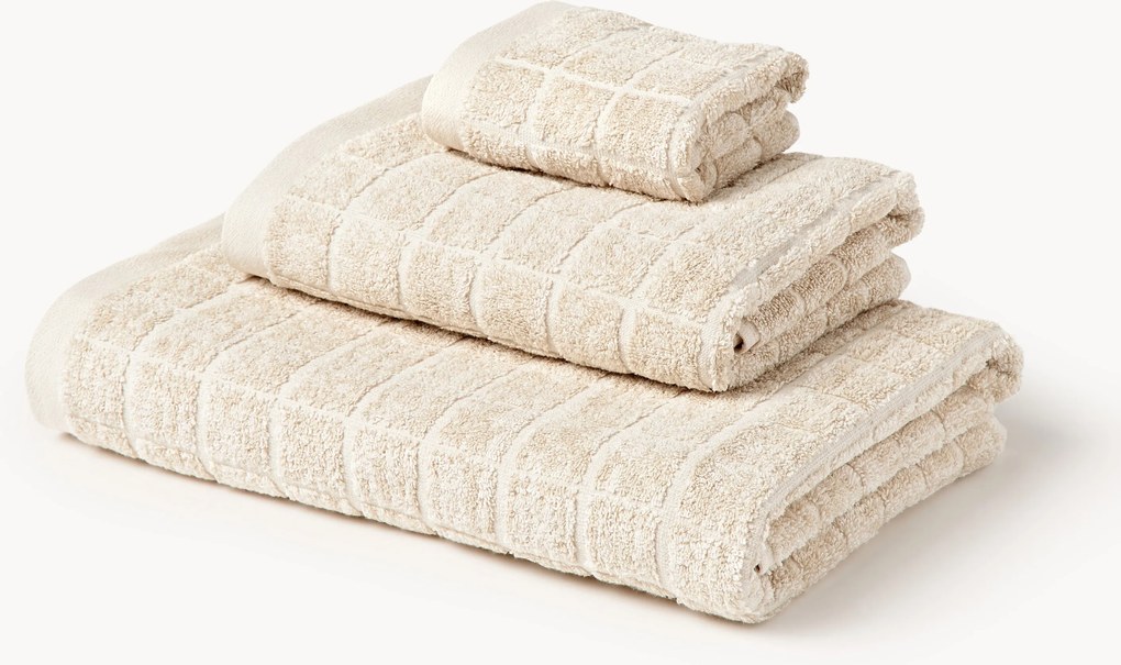 Handdoekenset Edita van katoen-linnen, in verschillende maten