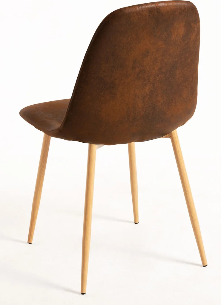 Set 4 Teok Kunstlederen Stoelen