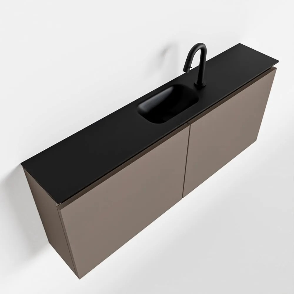 Mondiaz Ture 120cm toiletmeubel smoke met wastafel urban midden 1 kraangat