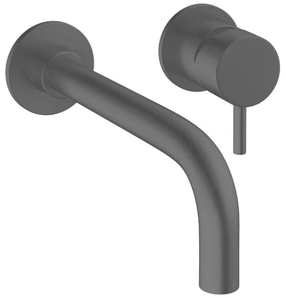 Crosswater MPRO inbouw wastafelkraan 2 gats met inbouwdeel en 14cm en 22cm uitloop slate (gunmetal) SW928155/2x sw84108