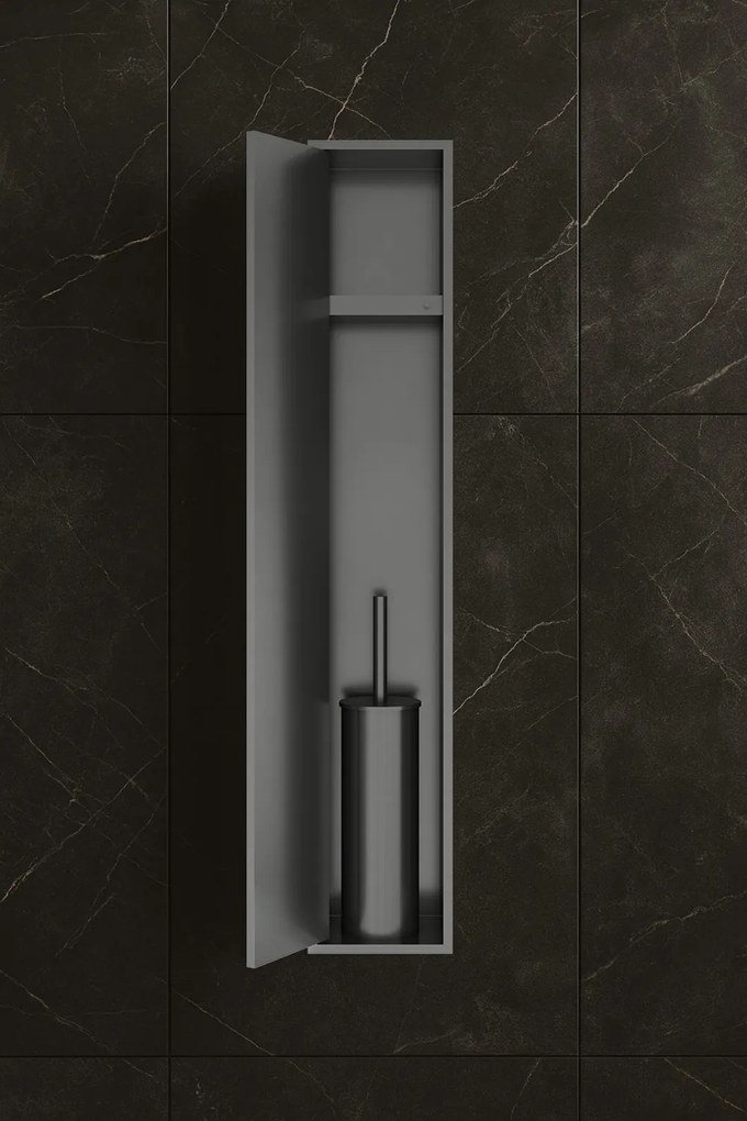 Hotbath &More inbouw toiletborstel en toiletrolhouder gunmetal geborsteld PVD